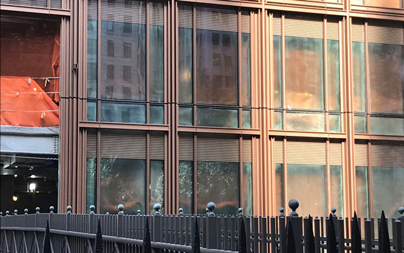 7 West 57th features an oblique glass facade